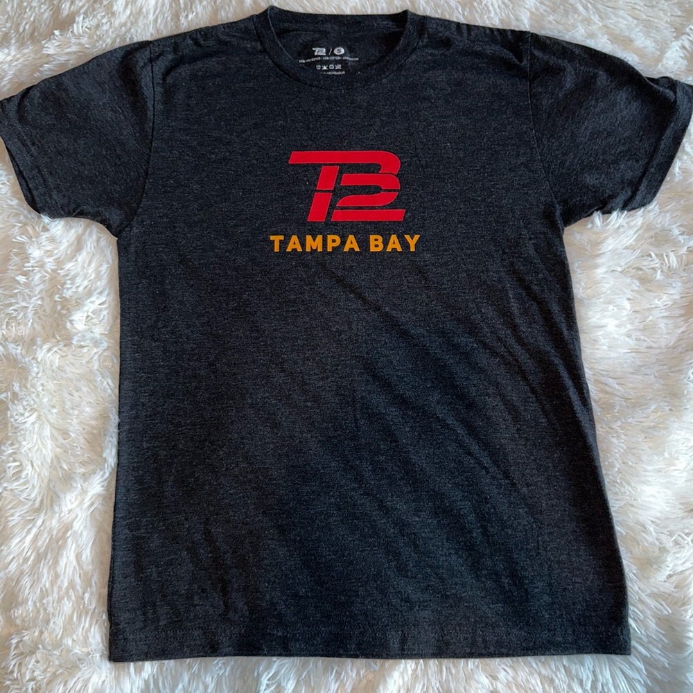 Tom Brady (TB12) Tampa Bay Authentic T-shirt. Unisex- Heathered black